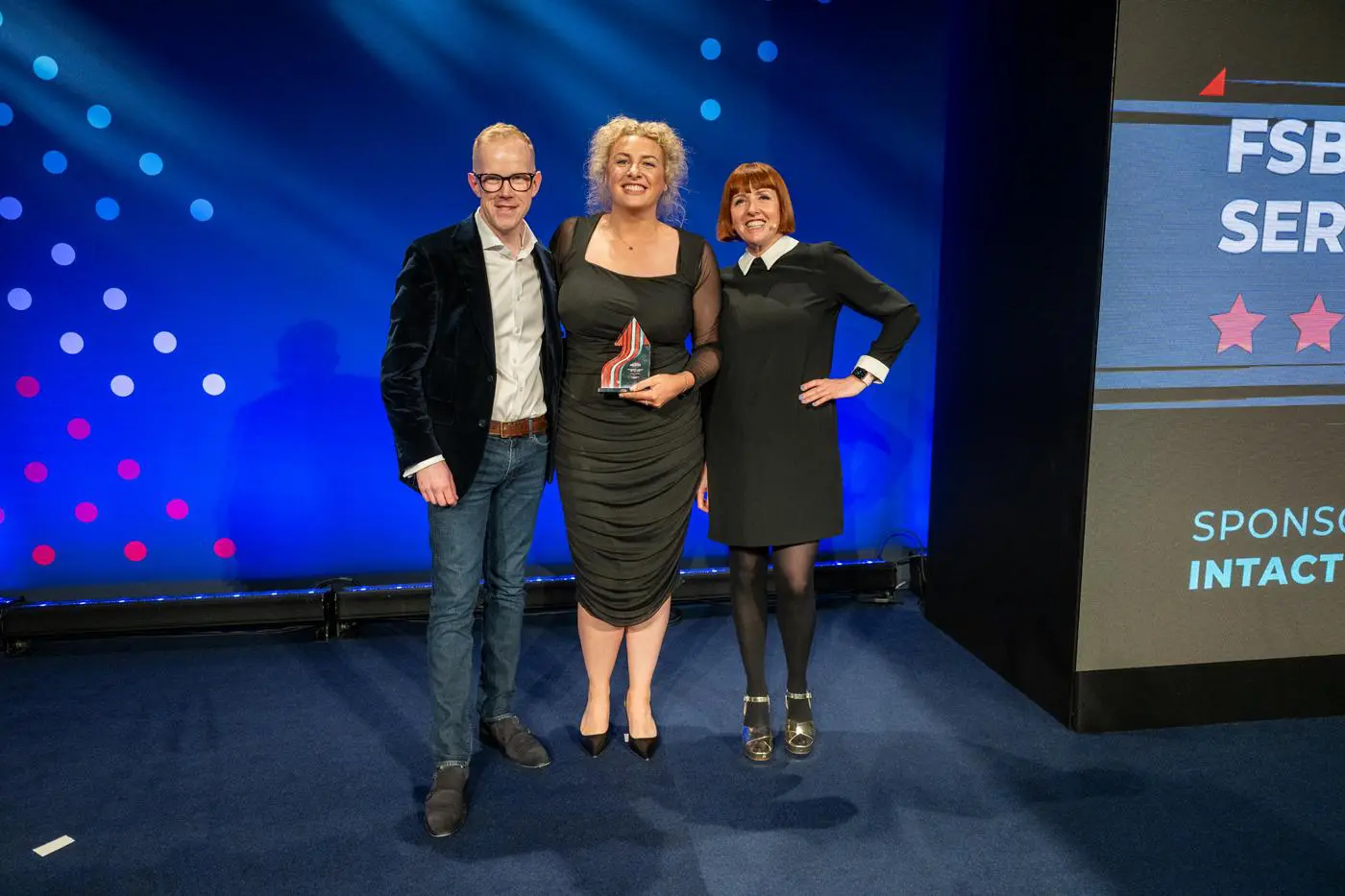 Katie Freemantle accepts BCN 26 Community Award